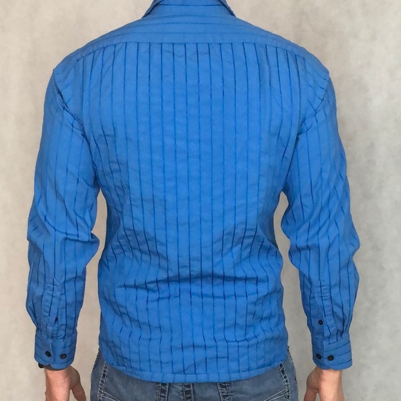 Express Men, Long Sleeve Shirt, Blue, Size Small - Picture 2 of 4